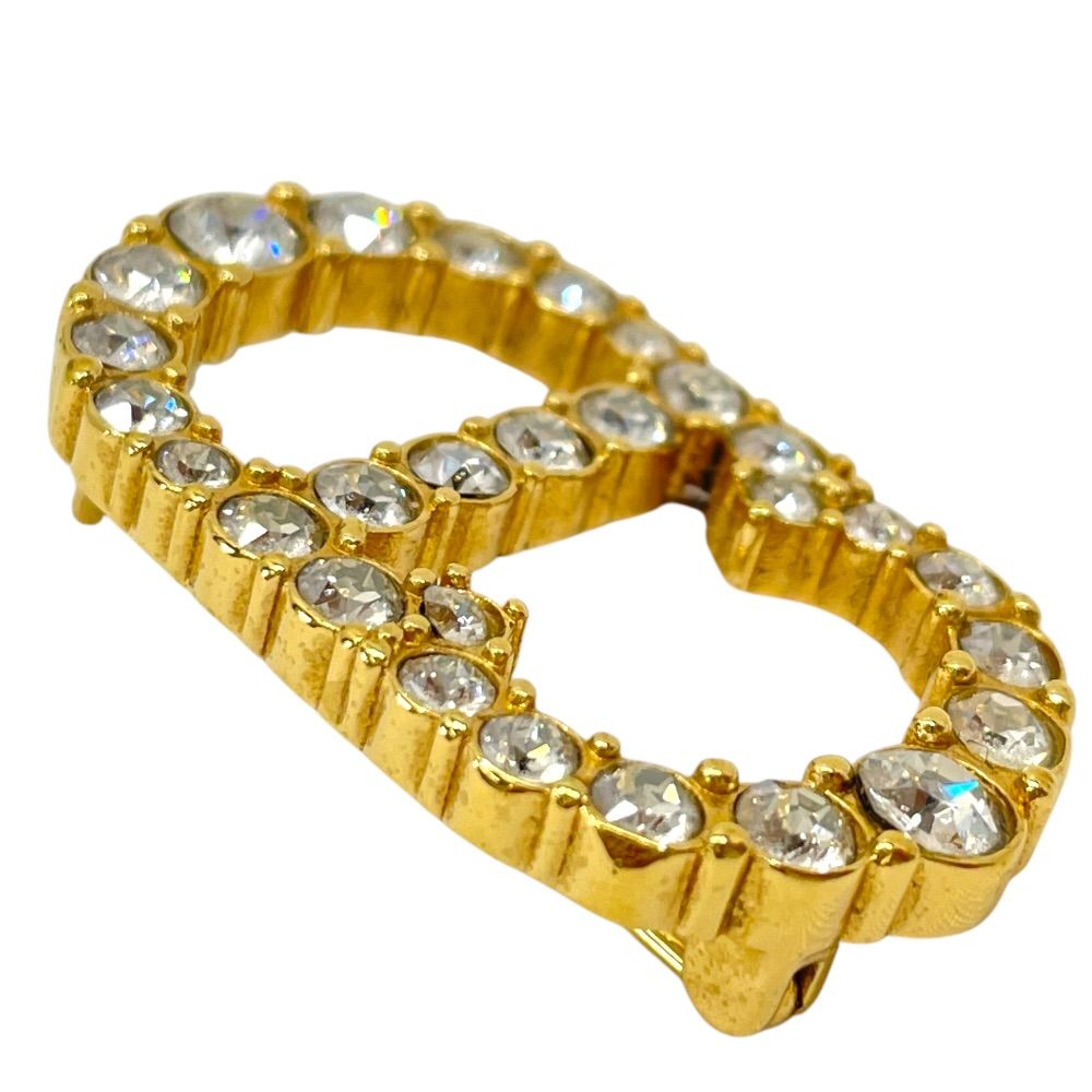 Dior Brooch Clair D Lune Rhinestone Metal Gold — view 3