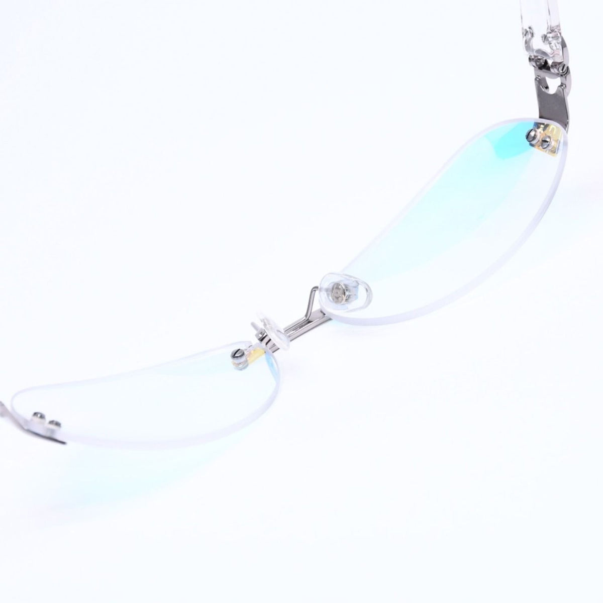 Chanel Rimless Sunglasses Eyewear CC Logo Aurora Clear — view 8
