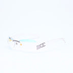Chanel Rimless Sunglasses Eyewear CC Logo Aurora Clear — view 2