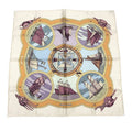 Hermes Scarf Carre 45 Belles Amures Sailing Aesthetics Ship White Silk