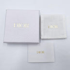 Dior Earrings Petit CD Lucky Charms Silver Metal Rhinestone Faux Pearl — view 6