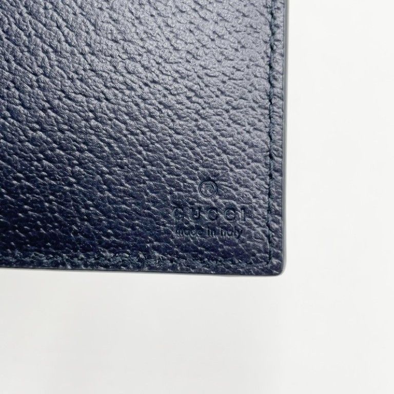Gucci Card Case GG Supreme Blue Leather Business — view 7
