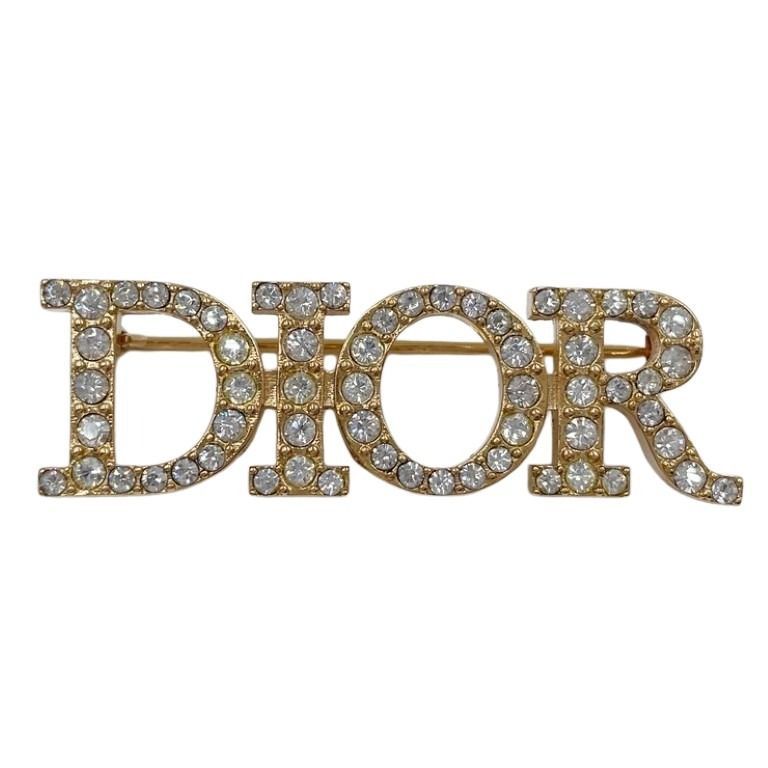 Dior Brooch Dio(r)evolution Gold Metal Rhinestone