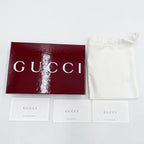 Gucci Key Holder Playful Heart Beige Pink White GG Supreme Leather Key Ring Gold — view 4