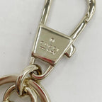 Gucci Key Holder Playful Heart Beige Pink White GG Supreme Leather Key Ring Gold — view 3
