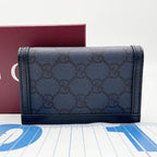 Gucci Card Case GG Supreme Blue Leather Business — view 2