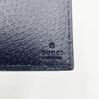 Gucci Card Case GG Supreme Blue Leather Business — view 7