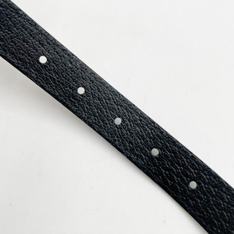 Gucci Collar Interlocking G Black Leather Pet Color Gold Pet Accessory — view 5