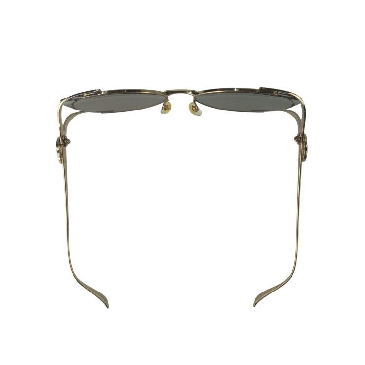Gucci Sunglasses Interlocking G Web Stripe Gold Navy Red Metal Eyewear — view 5