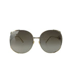 Gucci Sunglasses Interlocking G Web Stripe Gold Navy Red Metal Eyewear — view 2