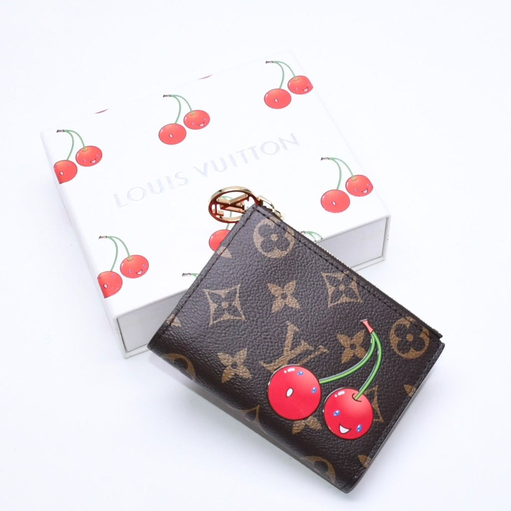 Louis Vuitton LV TM Portefeuille Lisa Bifold Wallet Compact Monogram Cherry