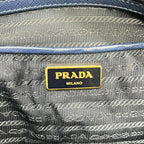 Prada Tote Bag Vintage Galleria Large Blue Leather — view 8