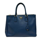 Prada Tote Bag Vintage Galleria Large Blue Leather