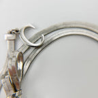 Dior Y2k CD Ribbon Double Chain Necklace Plated Silver Vintage — view 7