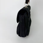 Bottega Veneta Lucite Handle 2-Way Shoulder Bag Suede Plastic Black Brown — view 7