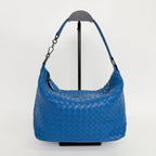 Bottega Veneta Intrecciato Nappa Chain Shoulder Bag Leather Blue Vintage — view 3