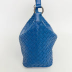 Bottega Veneta Intrecciato Nappa Chain Shoulder Bag Leather Blue Vintage — view 5