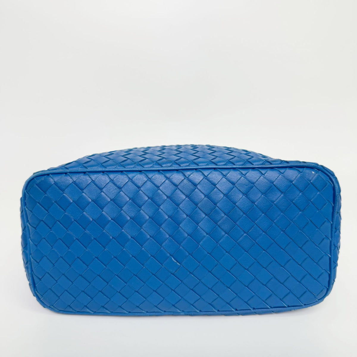 Bottega Veneta Intrecciato Nappa Chain Shoulder Bag Leather Blue Vintage — view 8