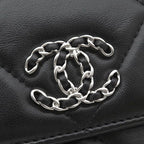 Chanel Chain Wallet Chanel 19 Clutch Lambskin Black Silver — view 6