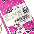 Hermes Scarf Twilly Silk Fuchsia Vieux White Cheval de Coeur — view 3