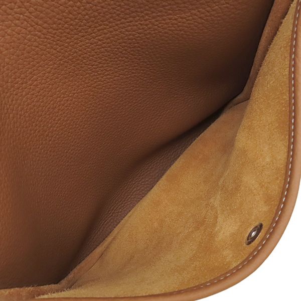 Hermes Shoulder Bag Evelyne 3 PM 29 Taurillon Clemence Gold Silver — view 6