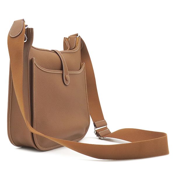 Hermes Shoulder Bag Evelyne 3 PM 29 Taurillon Clemence Gold Silver — view 2
