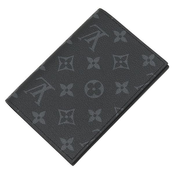 Louis Vuitton Passport Case Couverture NM Leather Monogram Eclipse Canvas Black — view 2