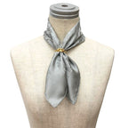 Hermes Pocket Square Grand H Scarf Pochette Pongee Faconnee H Gray Silk — view 2