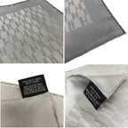 Hermes Pocket Square Grand H Scarf Pochette Pongee Faconnee H Gray Silk — view 3