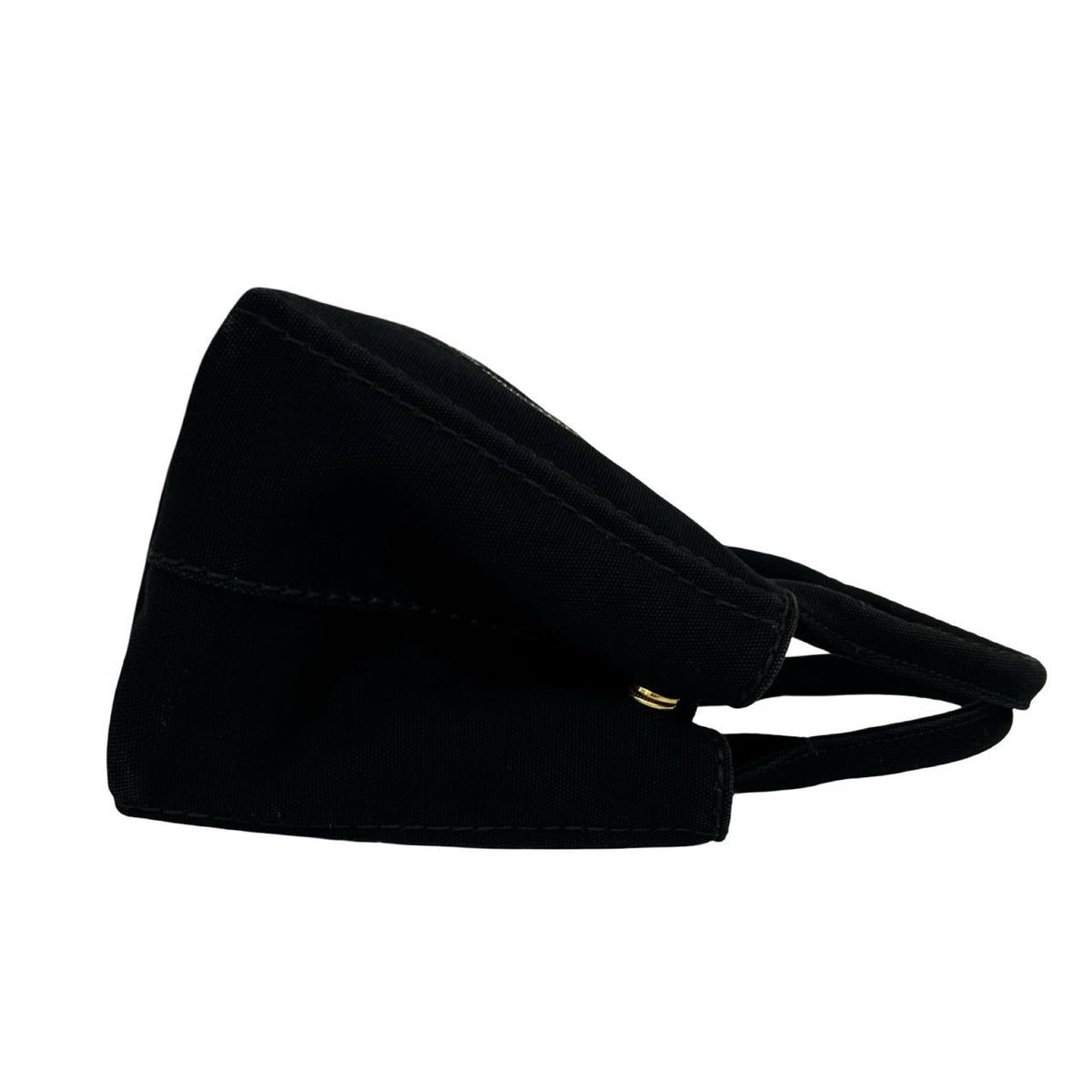 Prada Canapa Triangle Logo Canvas 2-Way Shoulder Bag Mini Tote Black — view 6