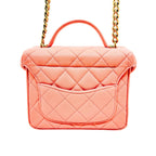 Chanel Quilted 2-Way Shoulder Bag Pink Caviar Leather — view 3