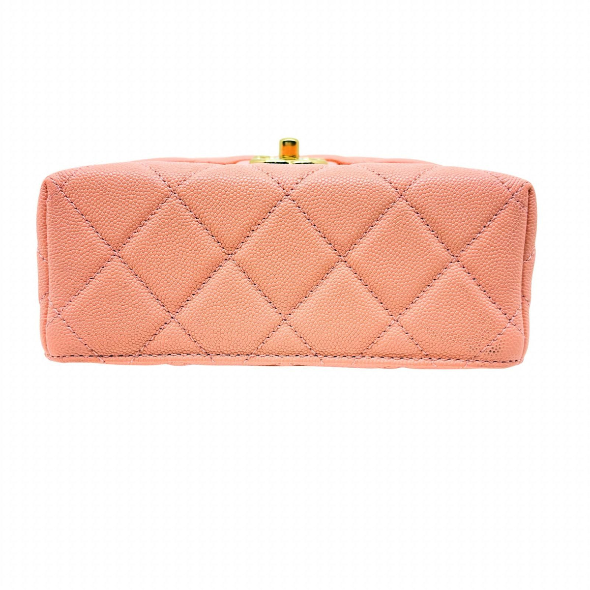 Chanel Quilted 2-Way Shoulder Bag Pink Caviar Leather — view 4