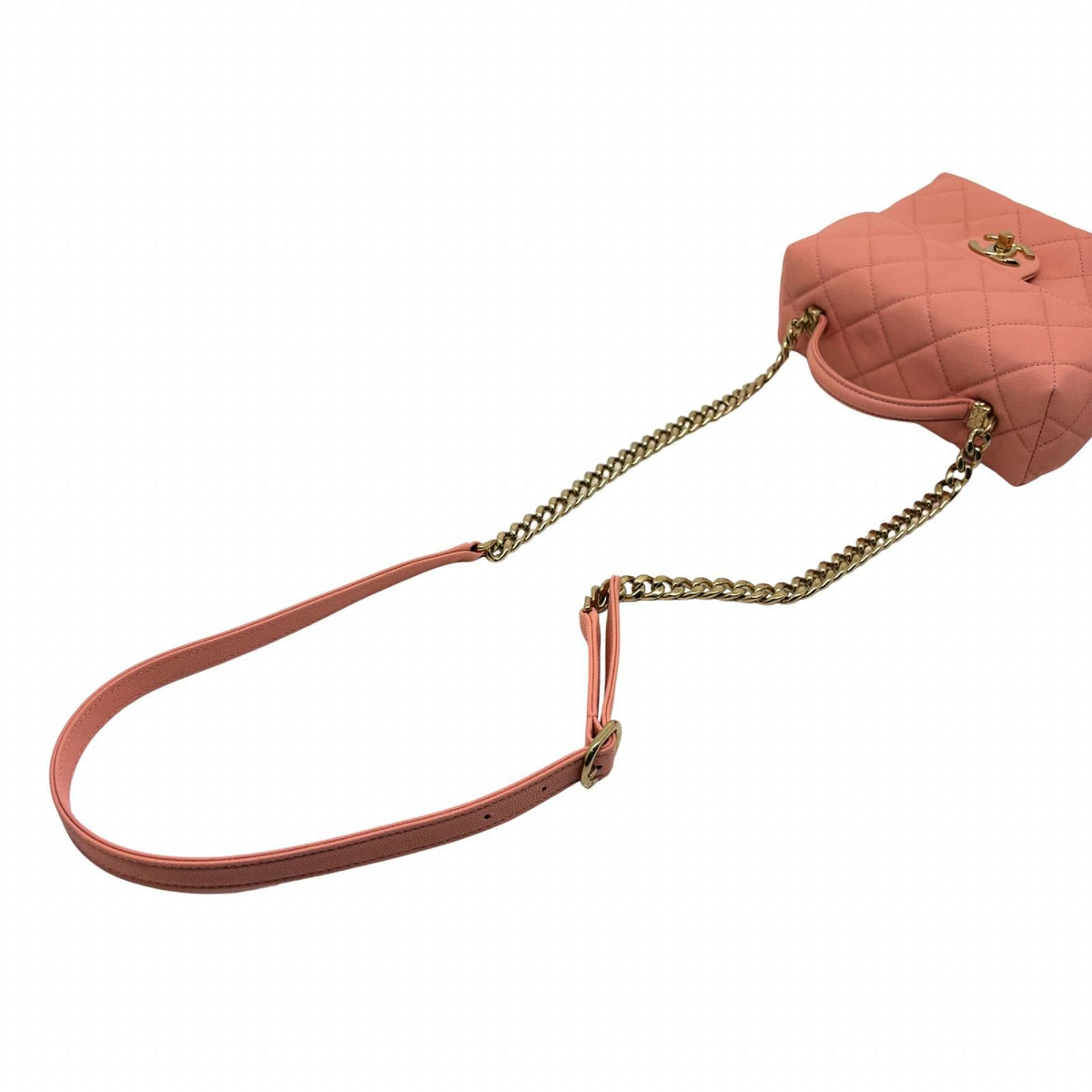 Chanel Quilted 2-Way Shoulder Bag Pink Caviar Leather — view 5