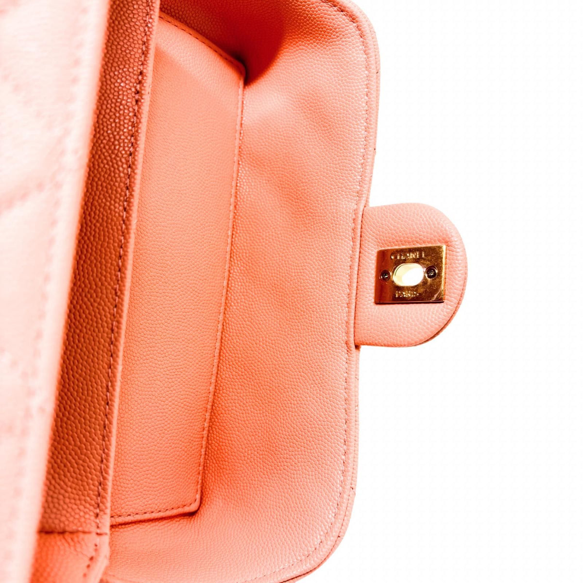 Chanel Quilted 2-Way Shoulder Bag Pink Caviar Leather — view 6