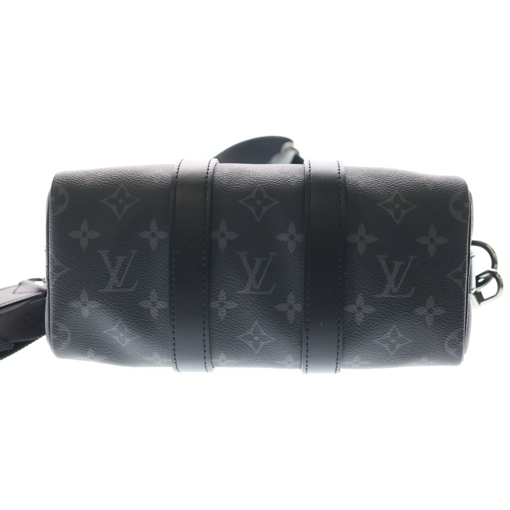 Louis Vuitton Monogram Eclipse City Keepall Leather 2-Way Shoulder Bag Black — view 5