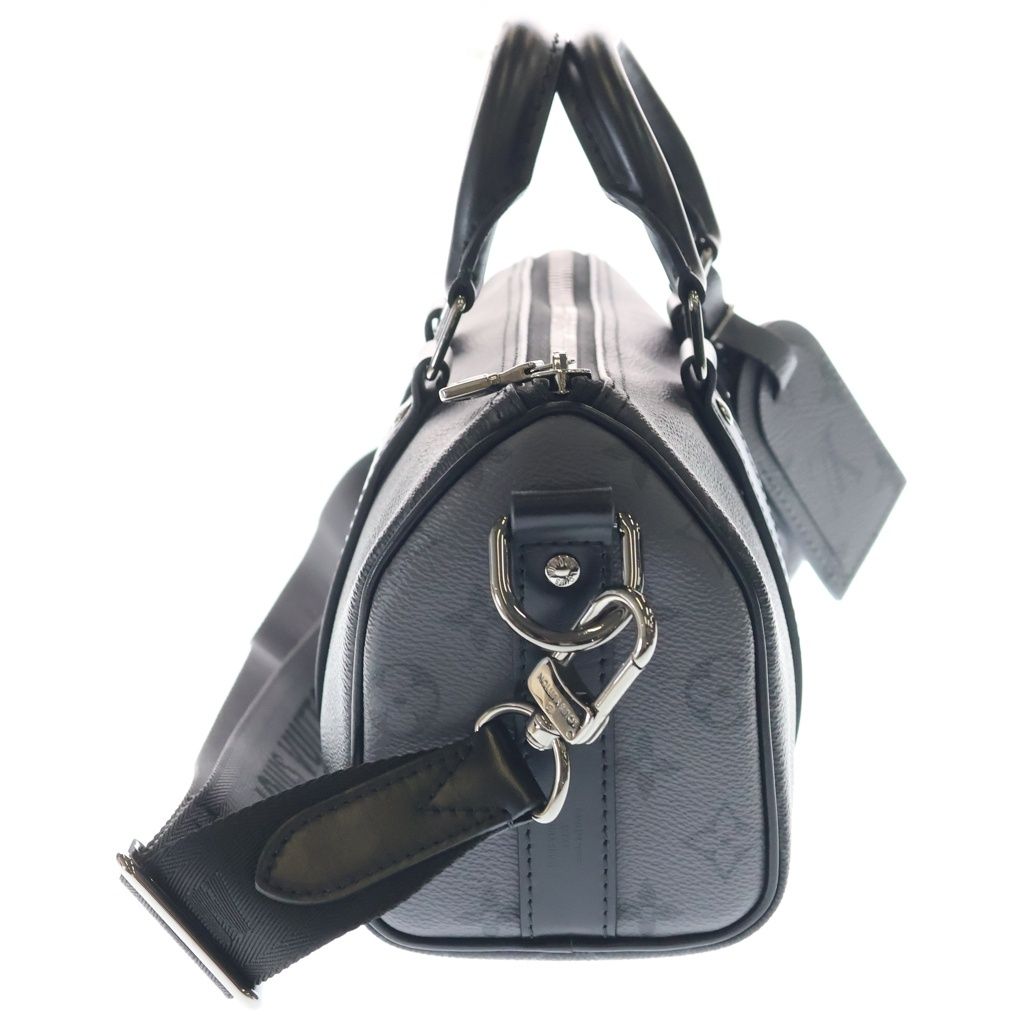 Louis Vuitton Monogram Eclipse City Keepall Leather 2-Way Shoulder Bag Black — view 4