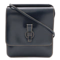 Hermes Shoulder Bag Pochette Crossbody Box Calf Leather Navy