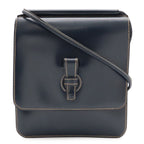 Hermes Shoulder Bag Pochette Crossbody Box Calf Leather Navy