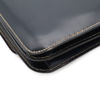 Hermes Shoulder Bag Pochette Crossbody Box Calf Leather Navy — view 3