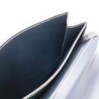 Hermes Shoulder Bag Pochette Crossbody Box Calf Leather Navy — view 7