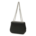 Chanel CC Logo Chain Shoulder Bag Pochette Turnlock Leather Black Silver — view 2