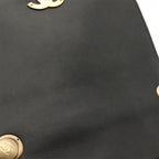 Chanel V-stitch CC Logo Top Handle 2-Way Chain Shoulder Bag Black Gold — view 8