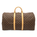 Louis Vuitton Monogram Keepall 55 Boston Bag Purse
