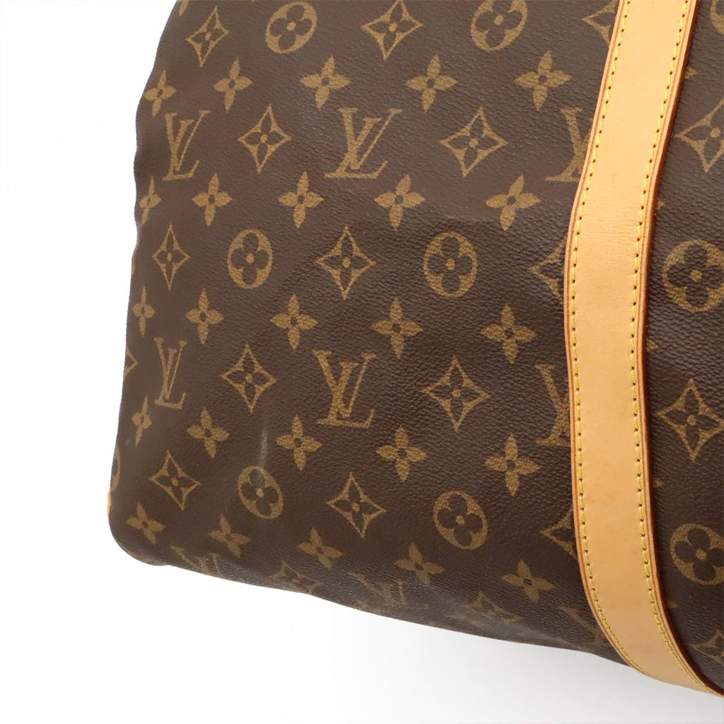 Louis Vuitton Monogram Keepall 55 Boston Bag Purse — view 8