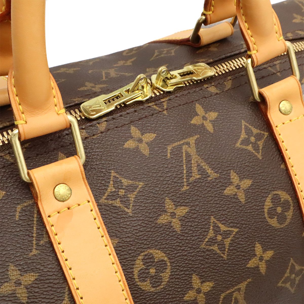 Louis Vuitton Monogram Keepall Bandouliere 55 Boston Bag Purse 2-Way — view 5