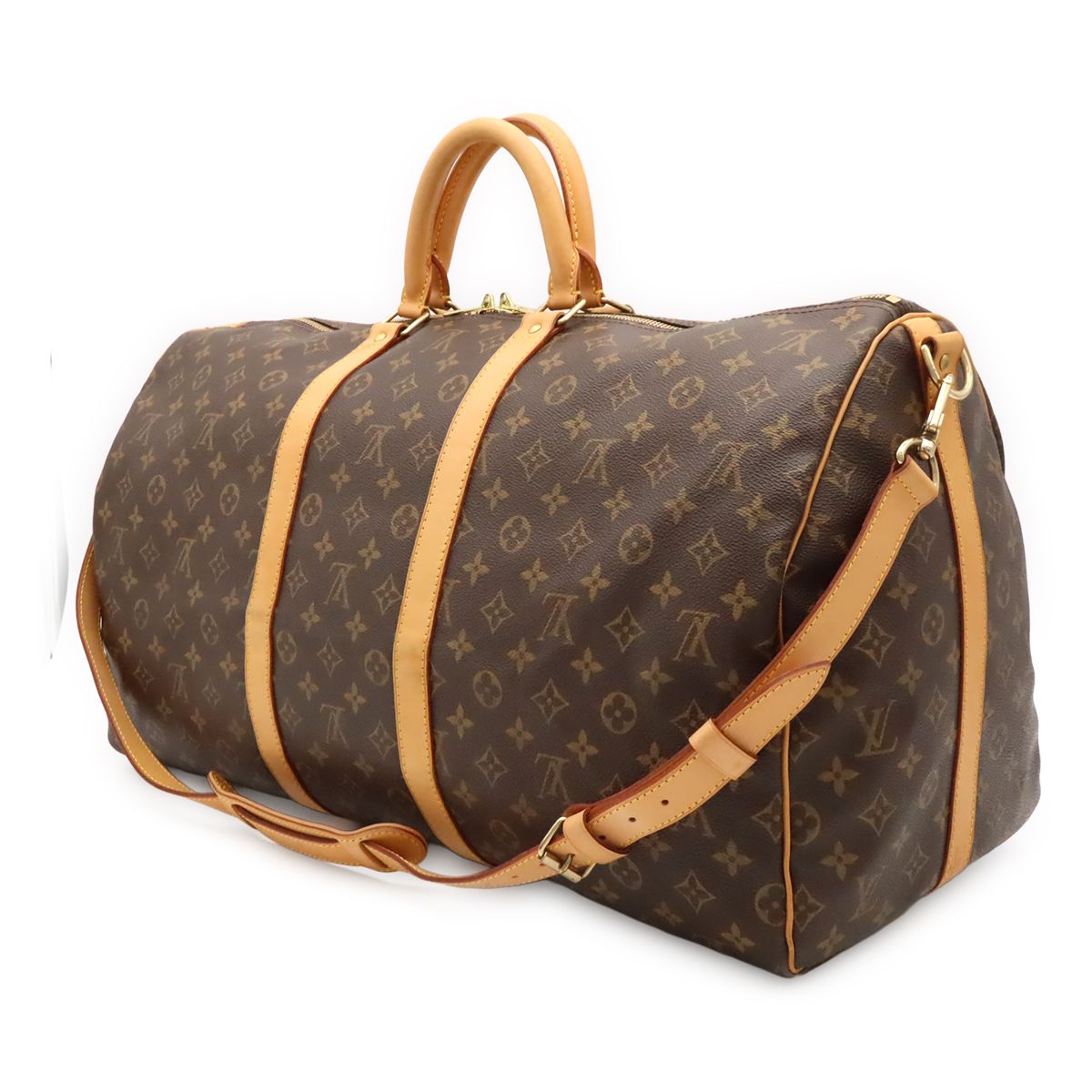 Louis Vuitton Monogram Keepall Bandouliere 55 Boston Bag Purse 2-Way — view 2
