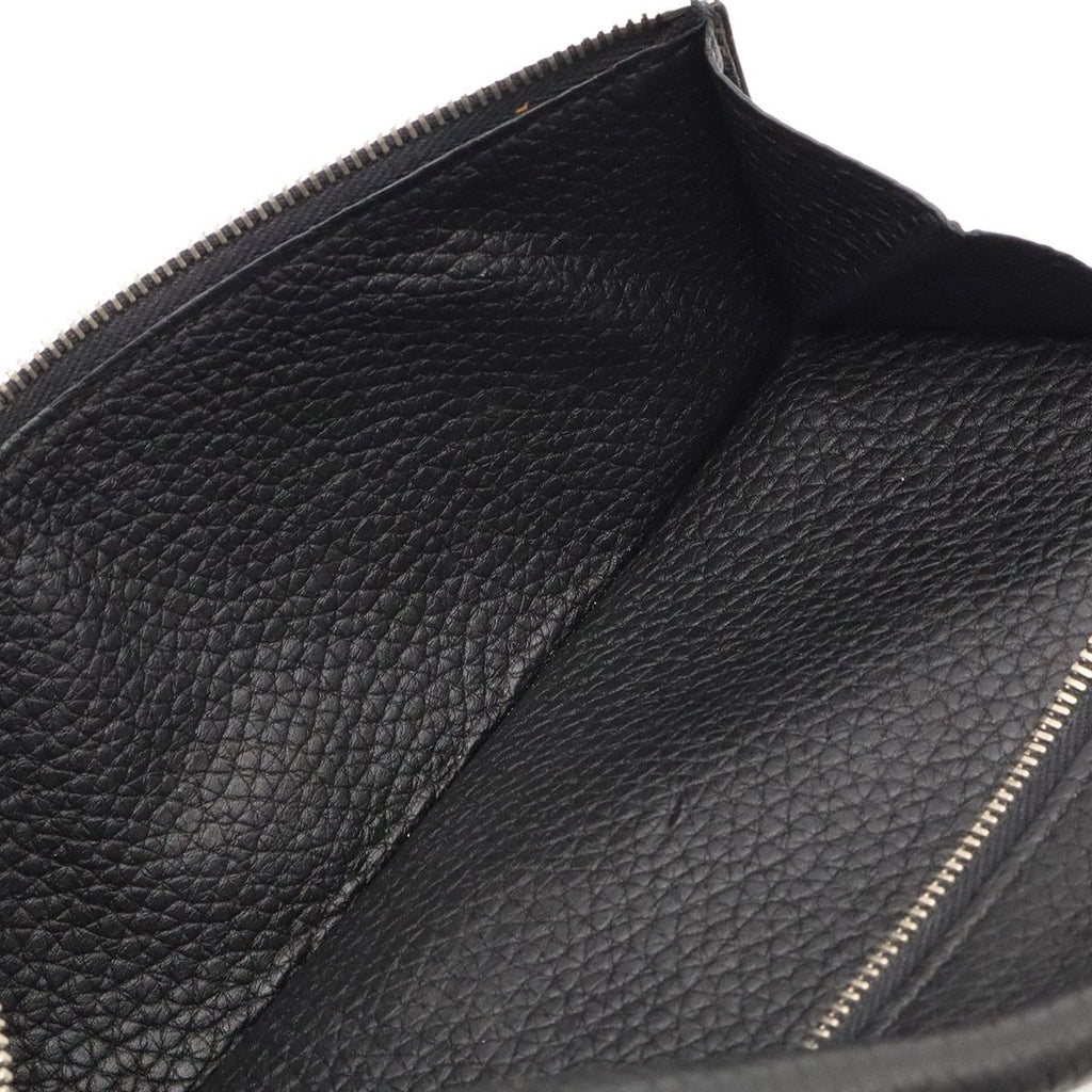 Hermes Dogon Recto Verso Long Wallet Bifold Togo Leather Black Silver — view 6