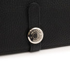 Hermes Dogon Recto Verso Long Wallet Bifold Togo Leather Black Silver — view 4