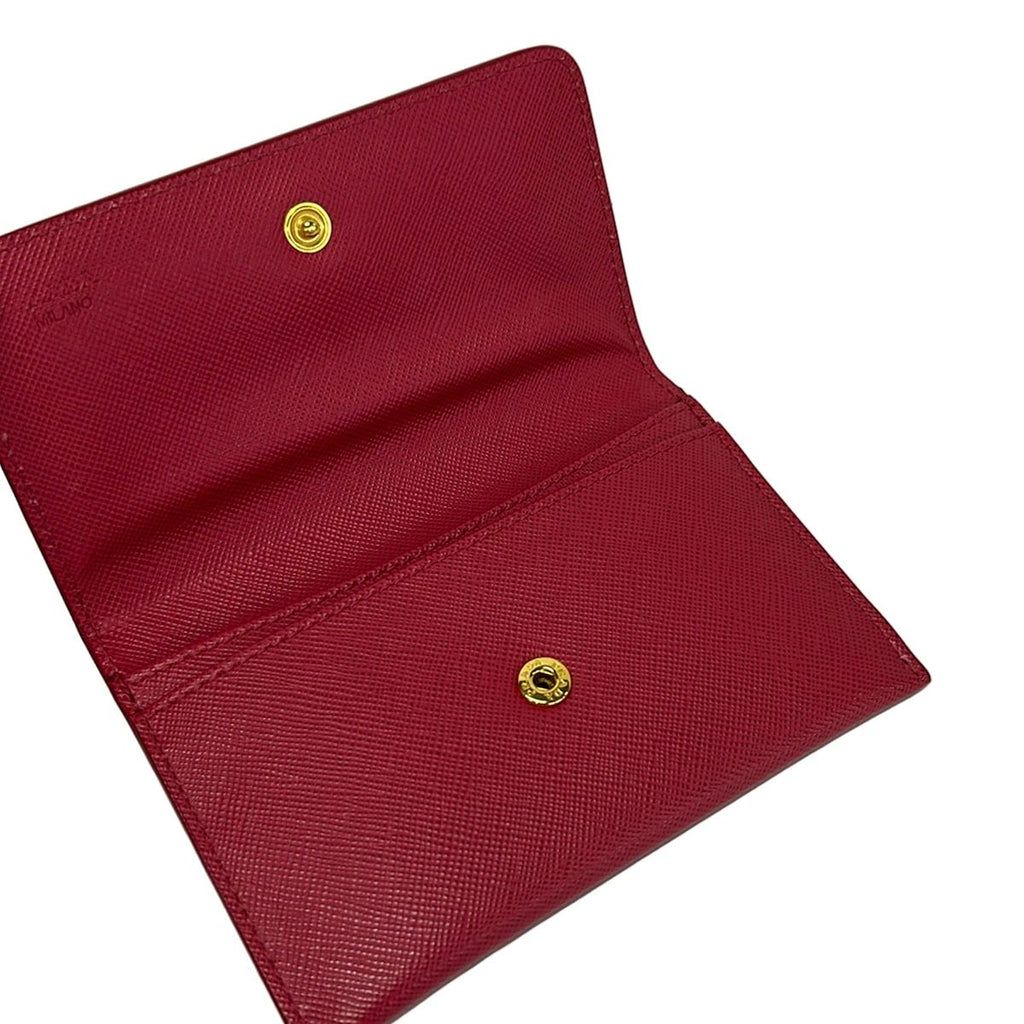 Prada Card Case Pink Flap Leather — view 3