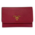 Prada Card Case Pink Flap Leather